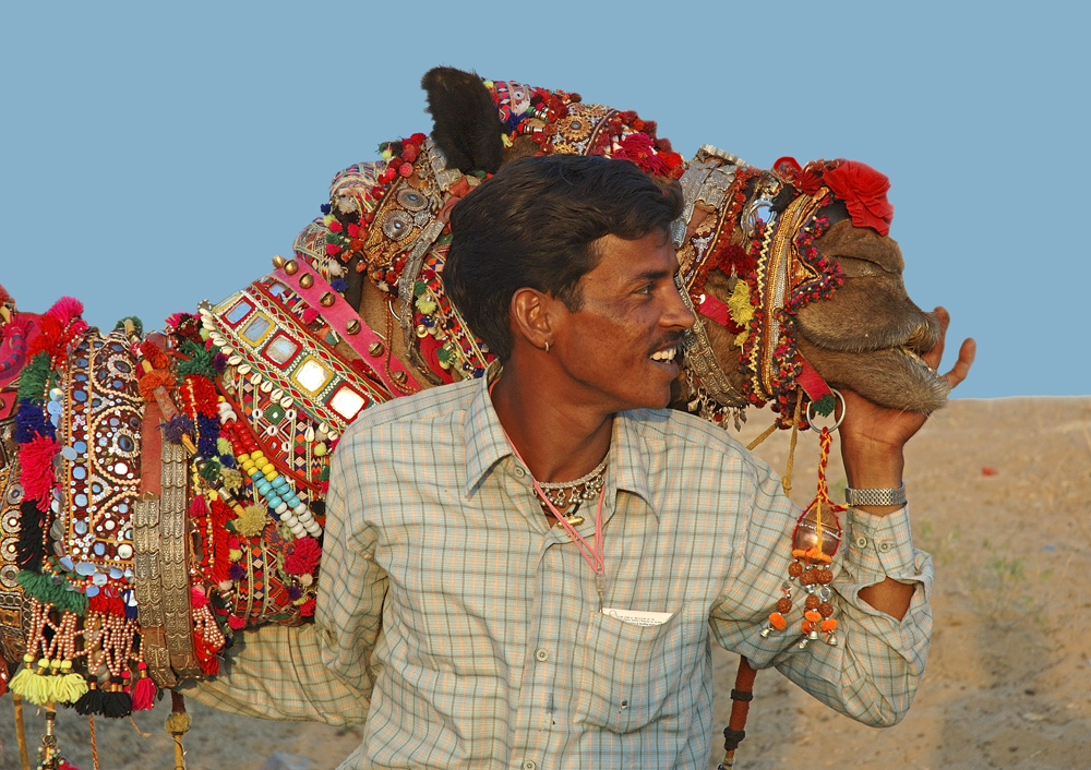 Decorated camel at Pushkar Fair Rajasthan photograph by Raphael Shevelev