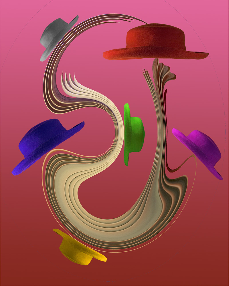 Hats abstract digital art photograph Raphael Shevelev