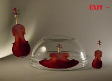 Museum Visit violins abstract image digital art photograph Raphael Shevelev